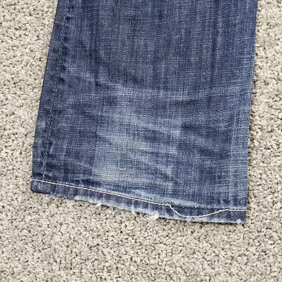 BKE Stella Jeans Womens 28 (31.5x33) Bootcut Low Rise Distressed Denim Faded - Picture 6 of 10